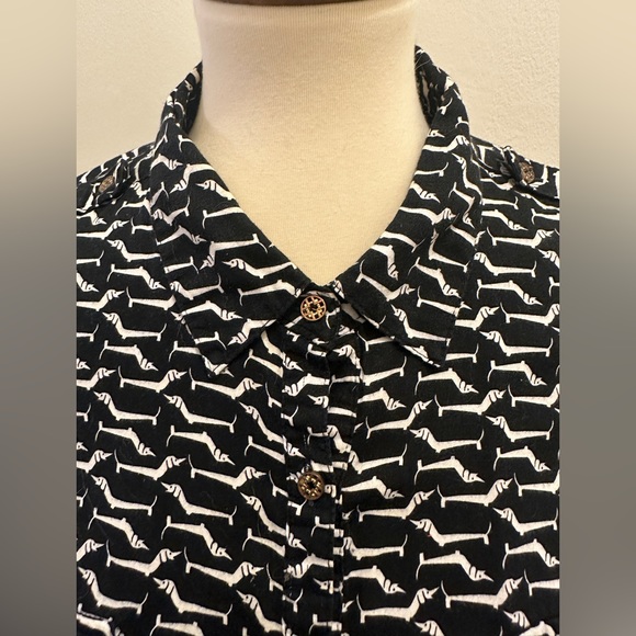 Vintage Jaclyn Smith Dachshund Print Button Up - Picture 4 of 15